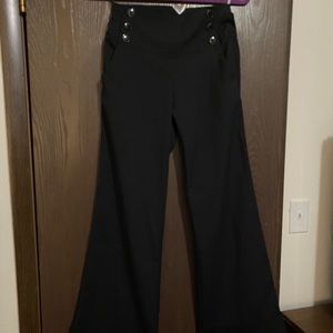 black Topshop bootcut dress pants